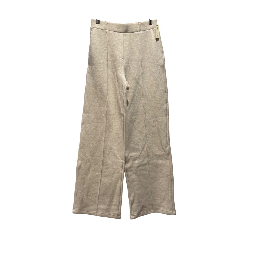 NEW OGL Beige Heathered Wide Leg Cozy Travel Lounge Pants Sweatpants Size Small